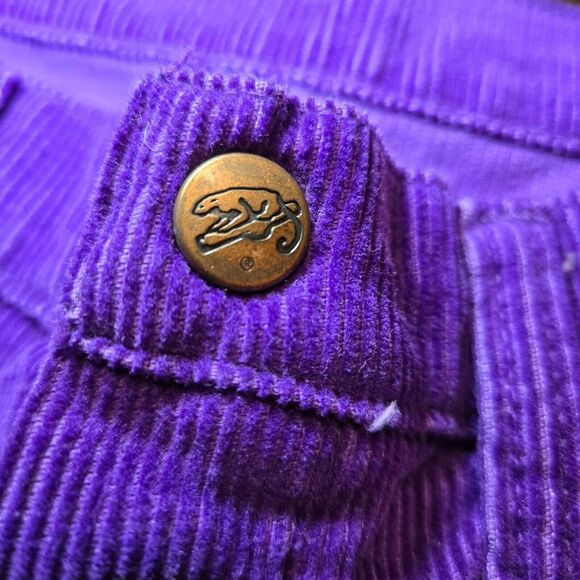 Vintage‎ Bare Kat Corduroy Purple Straight Leg Pants 30" Waist Rare - Picture 2 of 9